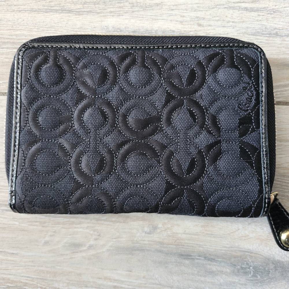 Coach Black Quilted Address Book